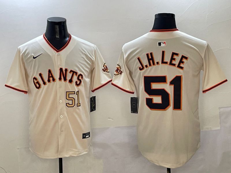 Men San Francisco Giants #51 J.H.Lee Cream Game Nike 2025 MLB Jersey style 4->san francisco giants->MLB Jersey